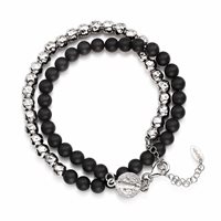Pulsera Amen San Benedetto in Plata Onice BR2SBN - BR2SBN